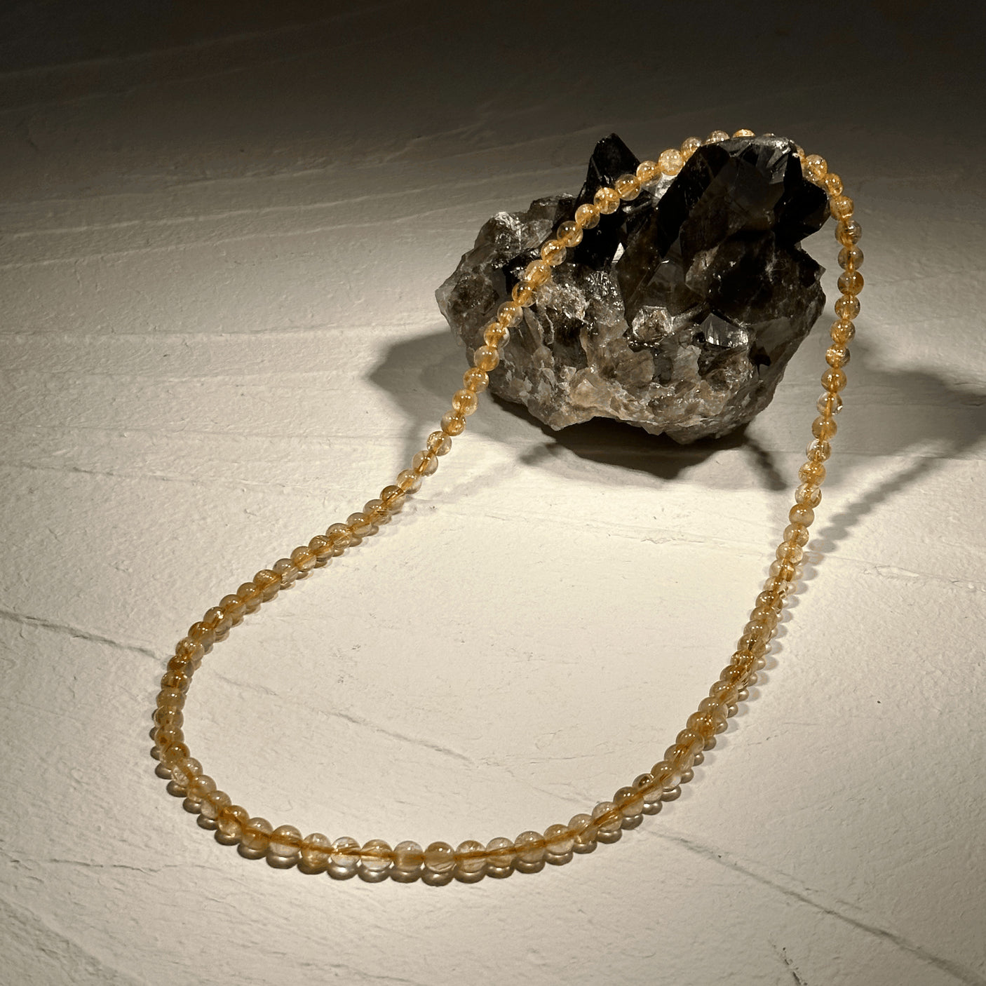 【ヒカル社長】ルチル 2Way(ネックレス&3連ブレス)  6mm 内径（長さ）54cm