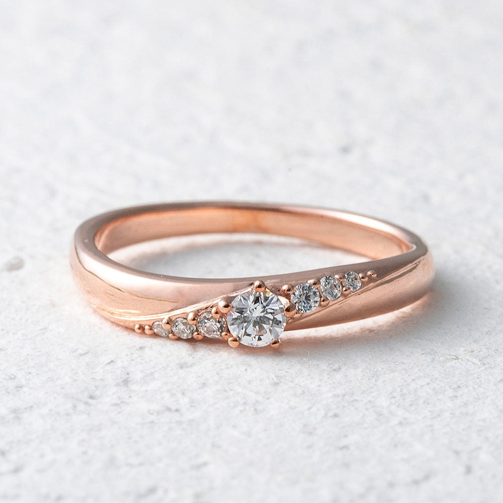 【Twinkle Dream Star premium】ラインデザイン エレガンスシルバー925リング