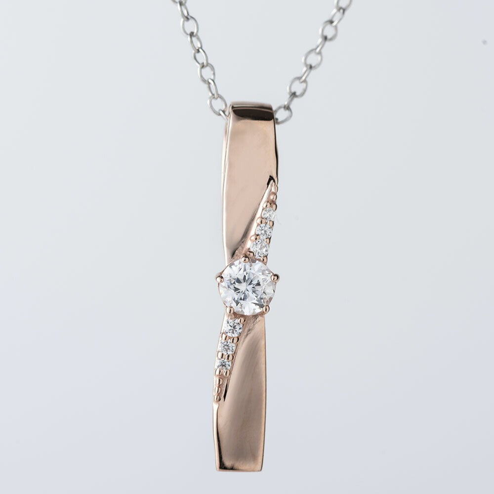 【Twinkle Dream Star premium】シルバー925ねじれプレートネックレス