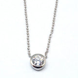 【Twinkle Dream Star premium】両づりベゼルセッティングシルバーネックレス