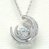 【Twinkle Dream Star premium】ムーン型シルバーネックレス トップ単品