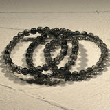 【高品質】【透明度特化】  ブラックルチルクォーツ ブレスレット 7mm