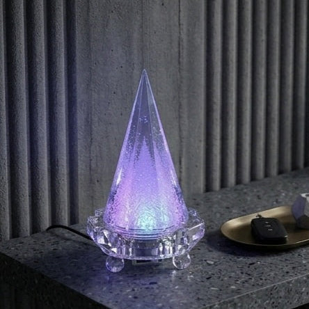 【単品売り】盛り塩＋水晶さざれ（LED台座付き）アクリル - KAMI