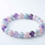 【お買い得！】スリーストーンブレスレット　約8mm