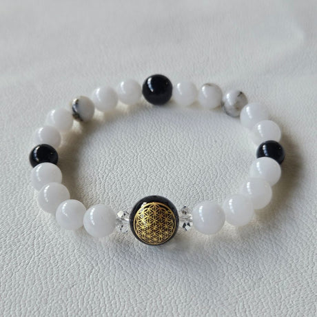 おいせ石 フラワーオブライフ ブレスレット