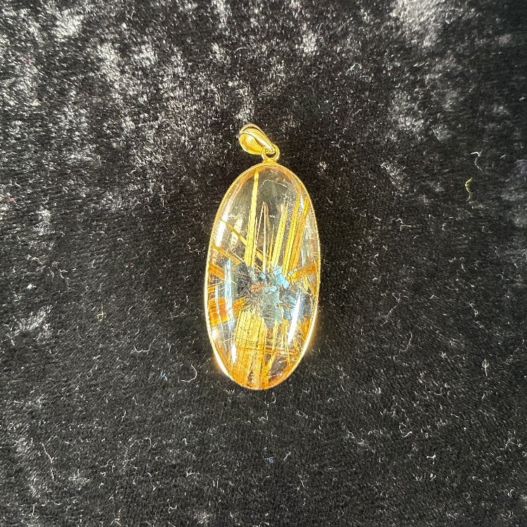 ゴールドタイチンペンダントトップ 約40x16mm 【会長秘蔵コレクション】＜0016＞