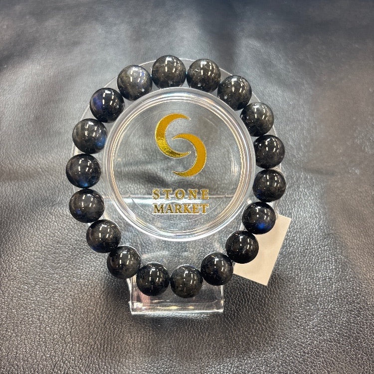 スターブラックラブラドライトブレスレット 約11mm 【会長秘蔵コレクション】＜0066＞