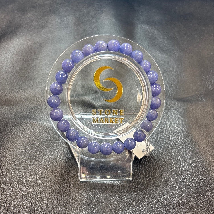 タンザナイトブレスレット 内径約16cm ルース約8mm 【会長秘蔵コレクション】＜0069＞