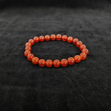 カーネリアン ブレスレット 内径約16cm ルース約8mm