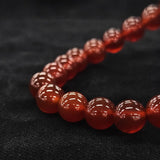 カーネリアン ブレスレット 内径約16cm ルース約8mm