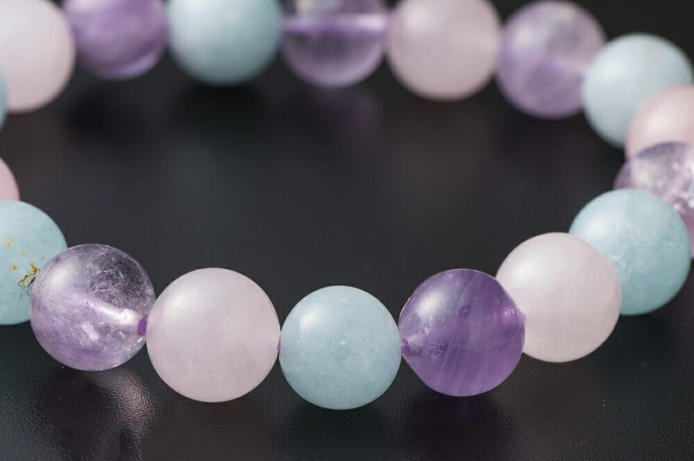 【お買い得！】スリーストーンブレスレット　約8mm