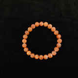 【お買い得】サンストーン ブレスレット 内径約16cm ルース約8mm