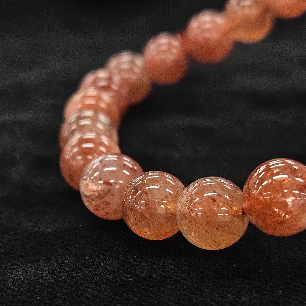 【お買い得】サンストーン ブレスレット 内径約16cm ルース約8mm