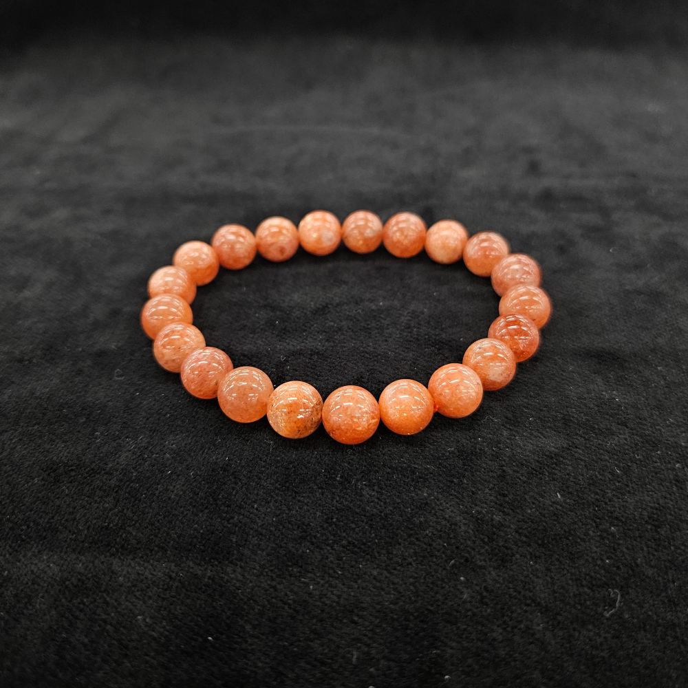 サンストーン ブレスレット 内径約16cm ルース約9mm