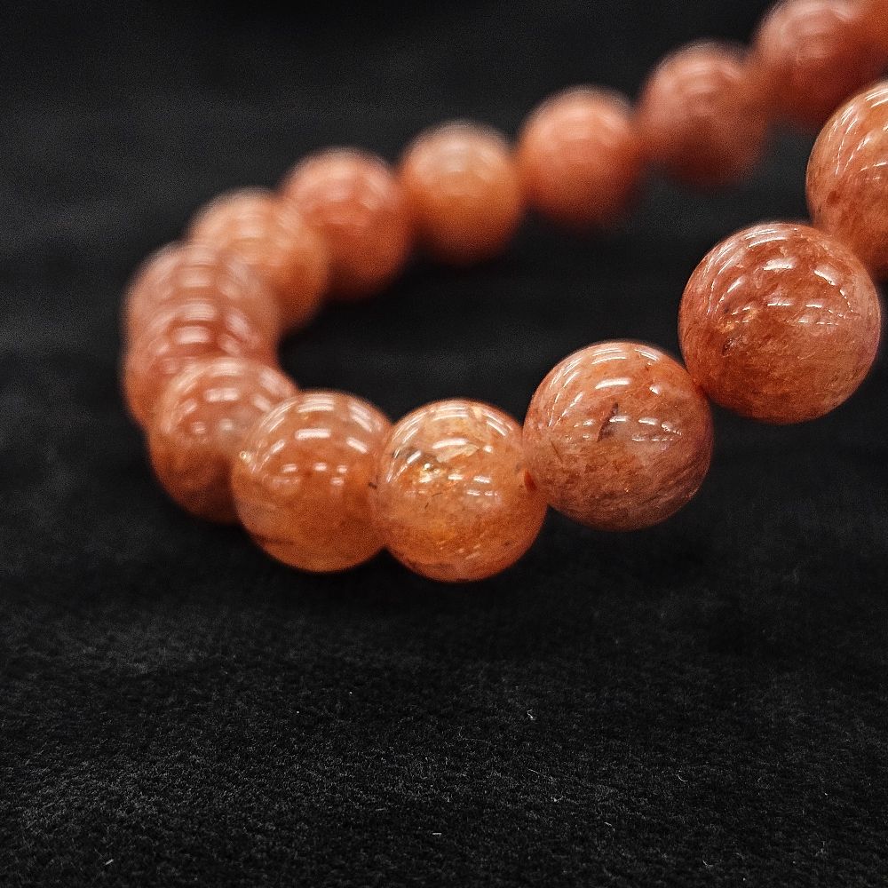 サンストーン ブレスレット 内径約16cm ルース約9mm