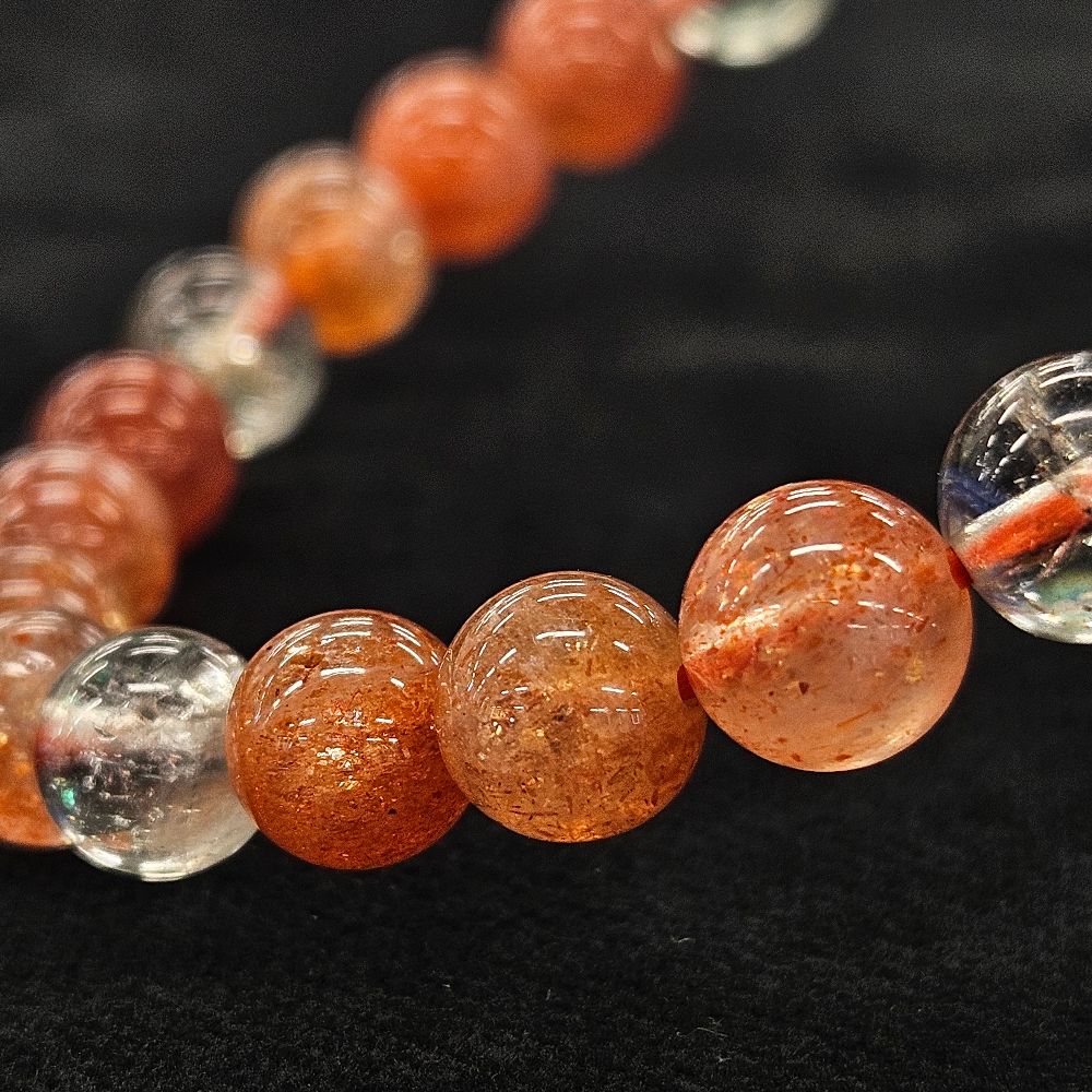 アルーシャサンストーン ブレスレット 内径約15.5cm ルース約7mm