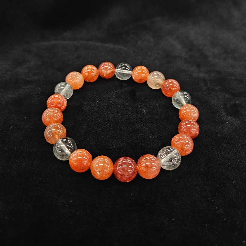 アルーシャサンストーン ブレスレット 内径約16cm ルース約9mm