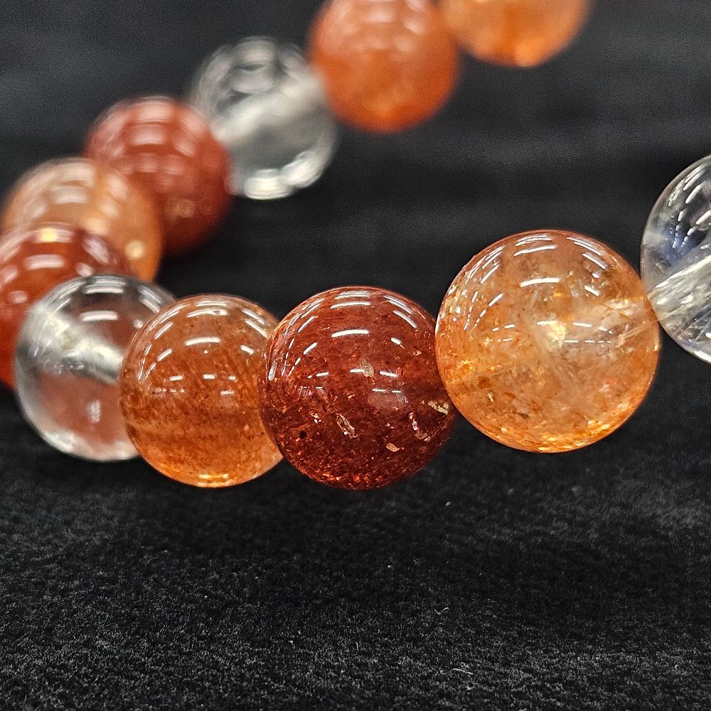 アルーシャサンストーン ブレスレット 内径約16cm ルース約9mm