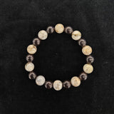 おいせ石×黒檀 ブレスレット 内径約16.5cm ルース約10mm