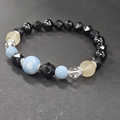 Kuro-musubi - Blue Opal × Rutilated Quartz - October