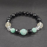黒結び - エメラルド × ルチルクォーツ - 5月