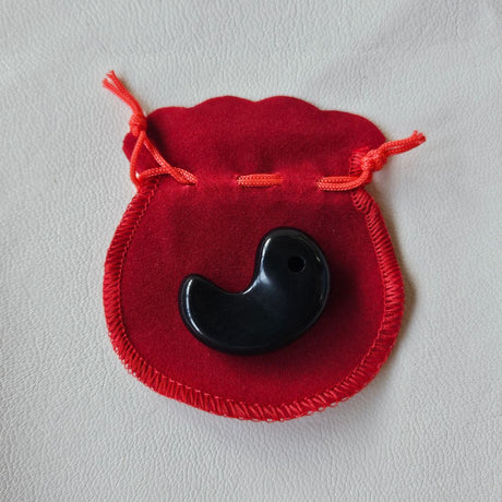 おいせ清め石 勾玉お守り箸置き ポーチ付き