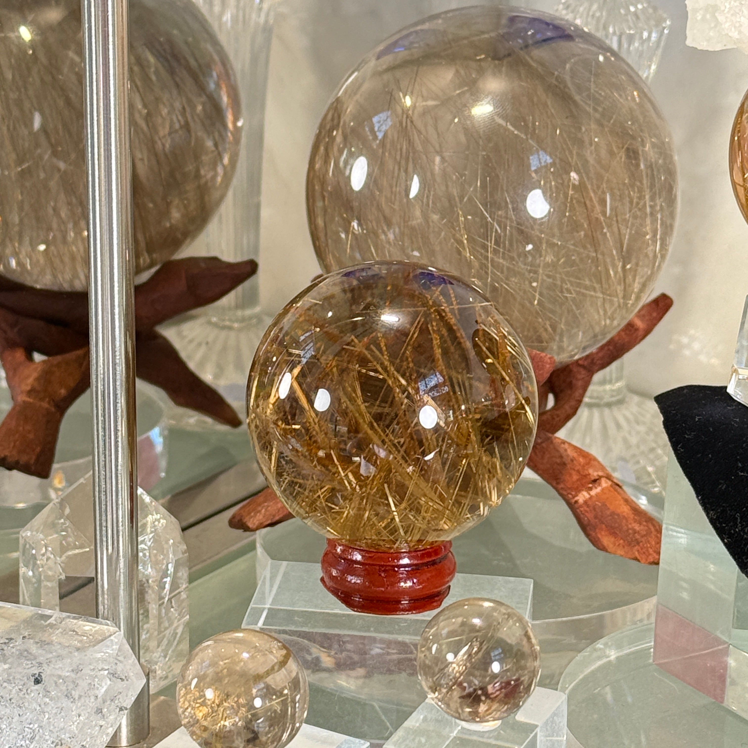 太陽放射ルチルスフィア 約52.5mm/204g 【1点限り】【中村会長ショー