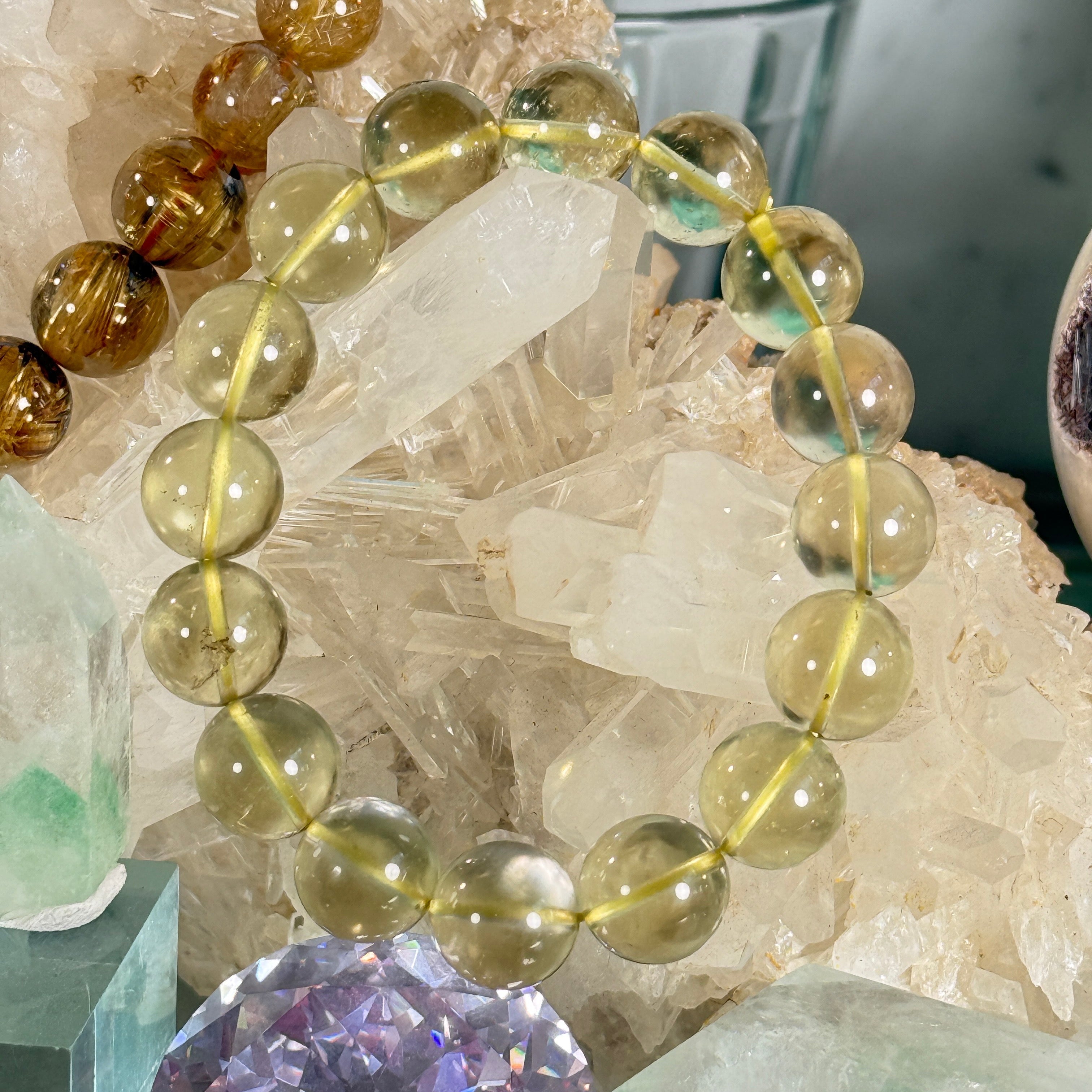 リビアングラスブレスレット 内径18mm ルース約12.9mm 【1点限り