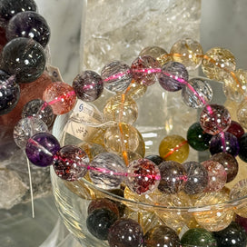 スーパーセブンブレスレット 内径約19.5cm ルース約12.5mm 【1点限り】【中村会長ショーケースコレクション】