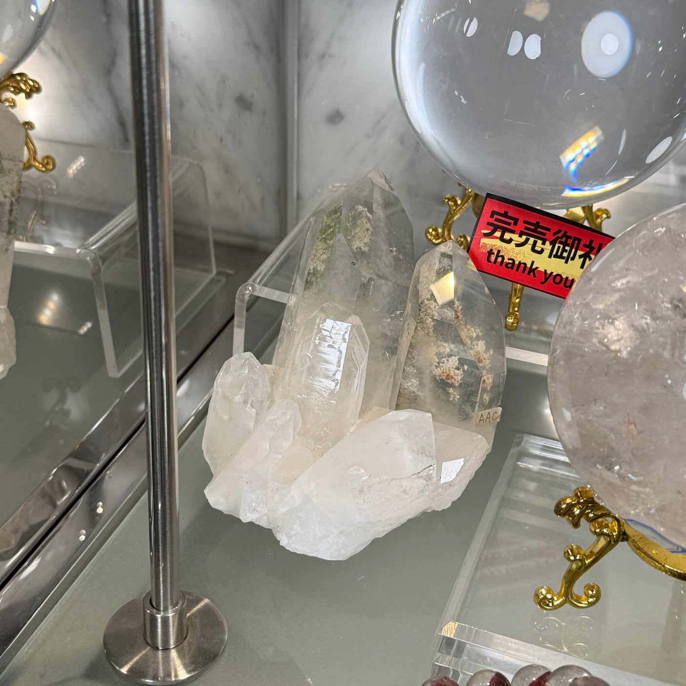 水晶クラスター 約112.5mm/620g 【1点限り】【中村会長ショーケースコレクション】