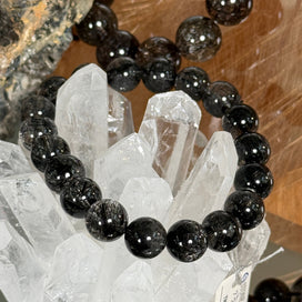 ブラックルチルブレスレット 内径約18cm ルース約10mm 【1点限り】【中村会長ショーケースコレクション】