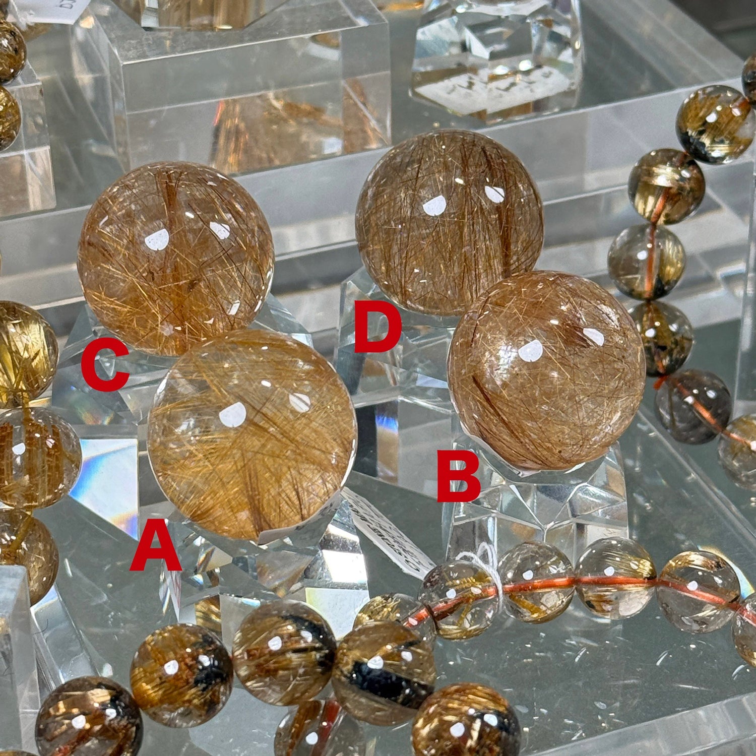 オレンジルチルスフィア 約26mm 【1点限り】【中村会長ショーケース