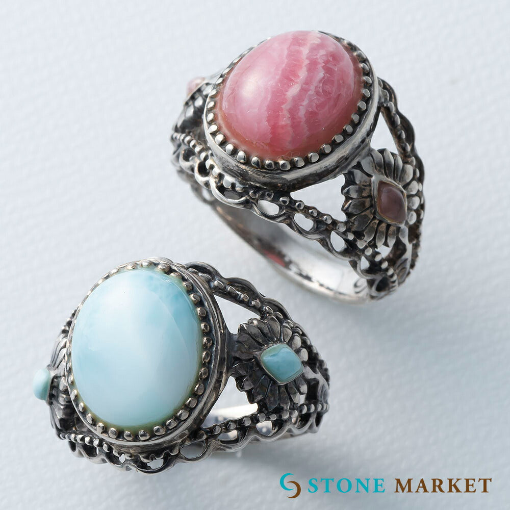 話題のインカローズ！】エレガントレースデザインシルバー925リング